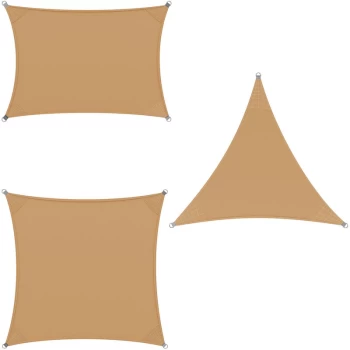 Image of Detex - Sun Shade Sail Awning Canopy Garden Patio Sunscreen NEW Sand, Quadrat 3x3m (de)