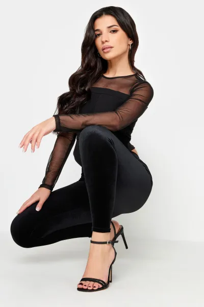Image of Petite Velvet Leggings