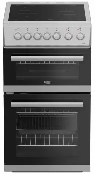 Image of Beko EDVC503S 50cm Double Oven Electric Cooker with Ceramic Hob - Silver