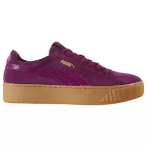 Image of Puma Vikky Platform Ladies Trainers - Purple
