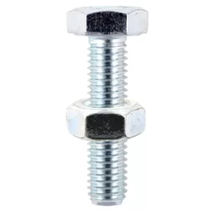Image of Hexagon Set Screws and Nuts Zinc Plated M10 40mm Pack of 2