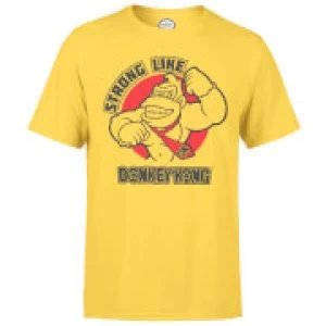 Image of Nintendo Strong Like Donkey Kong Mens Yellow T-Shirt - M - Yellow
