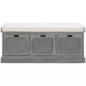 Image of Heritage Storage Bench 3 Drawer Slate Grey