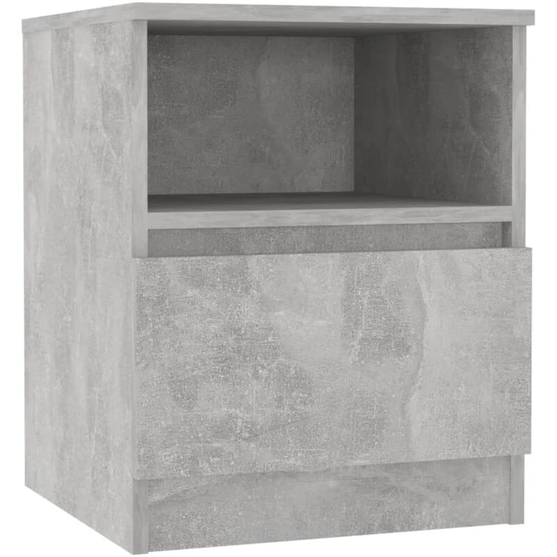 Image of VIDAXL Bed Cabinet Concrete Grey 40x40x50cm Engineered Wood Vidaxl 8720286557709