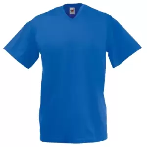 Image of Fruit Of The Loom Mens Valueweight V-Neck, Short Sleeve T-Shirt (M) (Royal)