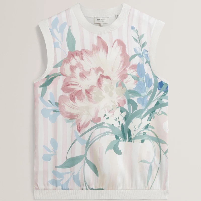 Image of Ted Baker Ted WovFront Tank Ld62 Pink female 8 (XS)