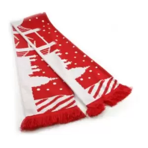 Image of Tower Bridge Christmas Scarf (One Size) (Red/White)