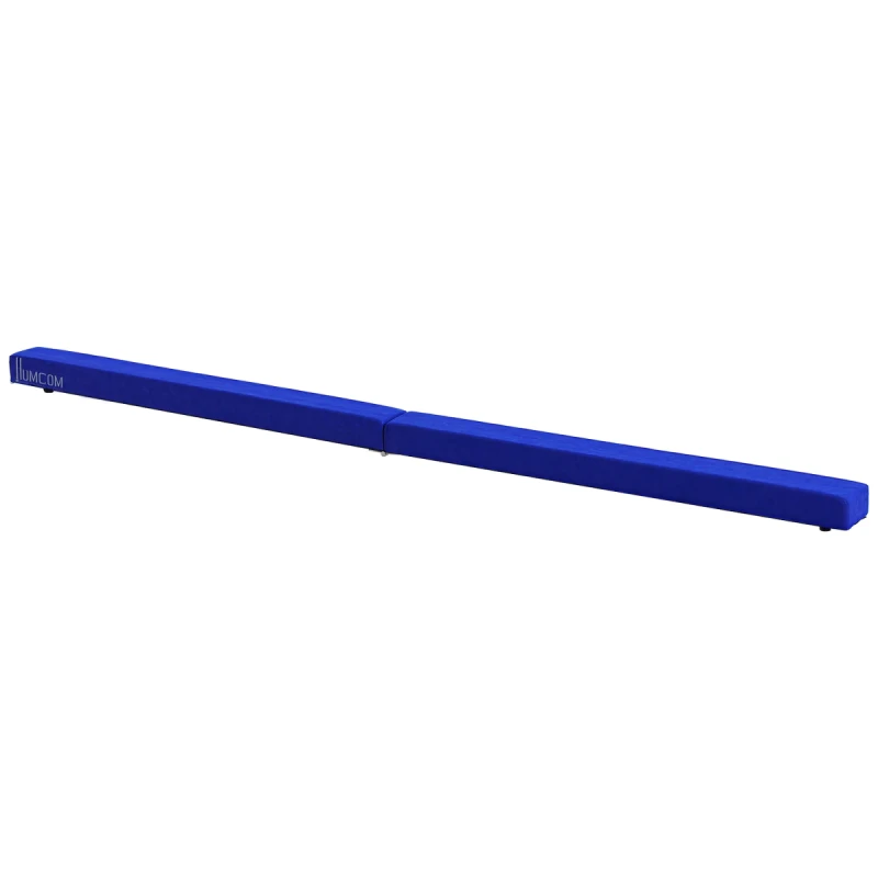 Image of HOMCOM 2.1m Balance Beam Trainer Fold Performance Gymnastics, Blue A50-005BU