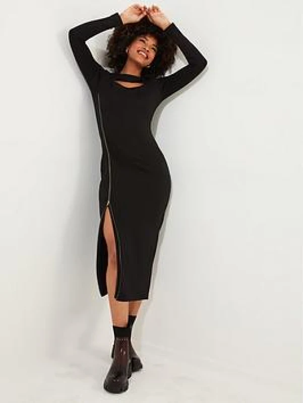 Image of Joe Browns Cutout Jersey Bodycon Dress Black female