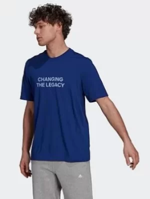 Image of adidas Short Sleeve Graphic T-Shirt, White, Size S, Men