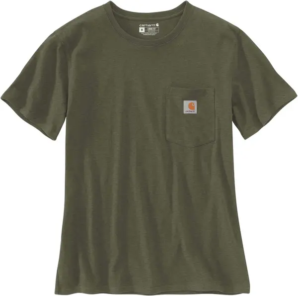 Image of Carhartt Workwear Pocket Womens T-Shirt, green, Size L