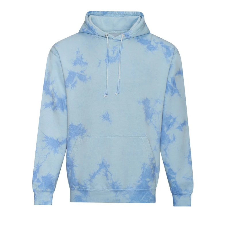 Image of AWDis AWDis Men Tie Dye Hoodie in Light Blue Size: Small Light Blue S Male 5063107031136