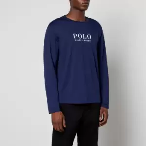 Image of Polo Ralph Lauren Mens Boxed Logo Long Sleeve Top - Cruise Navy - XXL