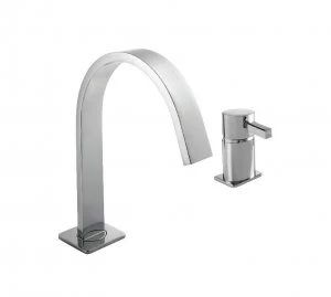Image of Wickes Saluzzo Bath Filler Tap - Chrome