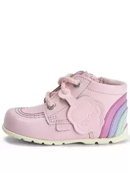 Image of Kickers Kick Hi Baby Rainbow Boot, Pink, Size 2 Younger