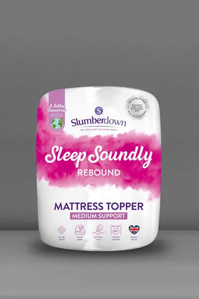 Image of Slumberdown Sleep Soundly Rebound Mattress Topper White