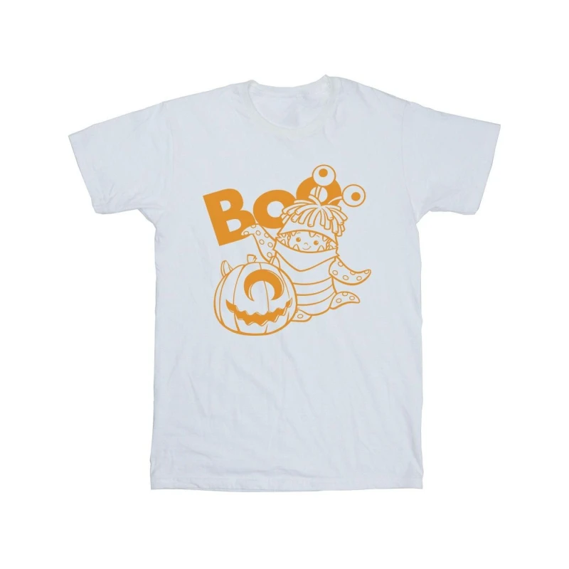 Image of Disney Men Boo Cotton Halloween T-Shirt in White Size: Small White S Male 5063376634762