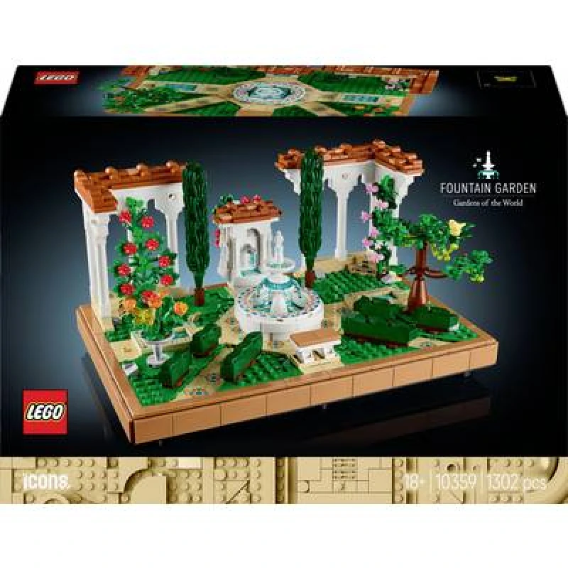 Image of Lego Icons Fountain Garden Home And Office Decor, Building Set For Adults 10359 One Colour WBFZW Unisex