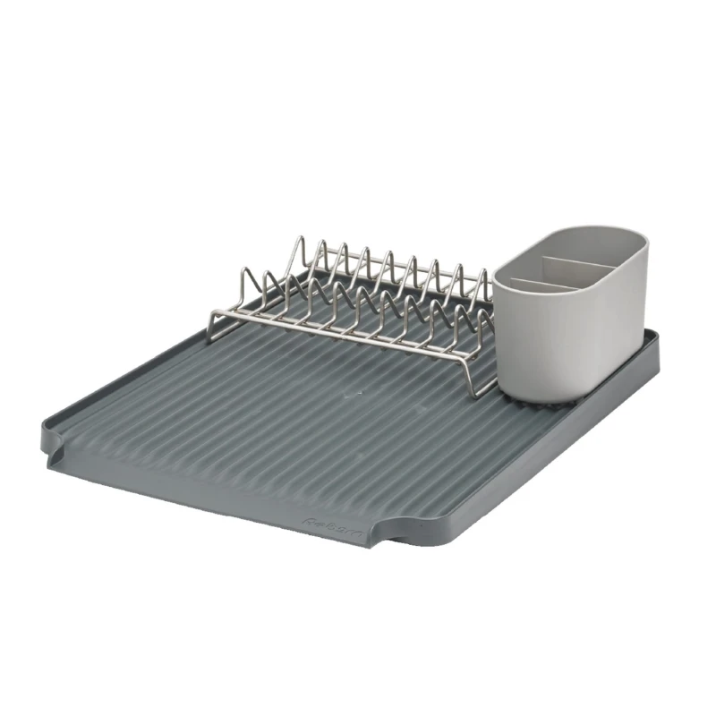 Image of ReBorn Recycled Versatile Made in Britain 10 Plates Large Draining Rack Dark Grey