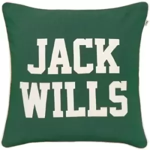 Image of Jack Wills Varsity Logo Cushion99 - Green