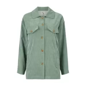 Image of Yumi Blue Cord Shacket - Green