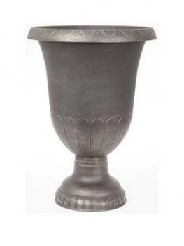 Image of Pair Brushed Champagne Urn Planters 57Cm (23) Tall