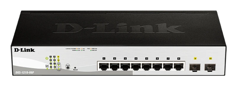 Image of D-Link DGS-1210-08P Managed L2 Gigabit Ethernet (10/100/1000) Power ov