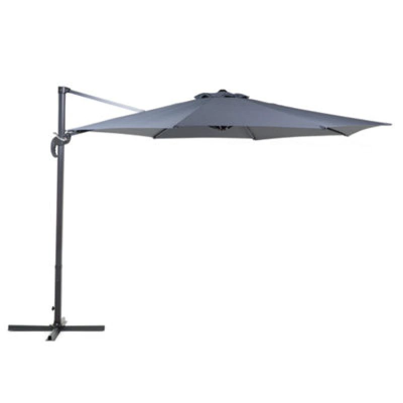 Image of Beliani Cantilever Parasol 300 Cm Savona Dark Grey Grey