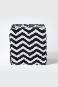 Image of Cube Pouffe Tufted Cotton 36 x 36 x 38 cm