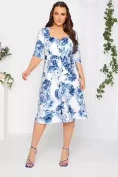 Image of Notch Neck Floral Dress