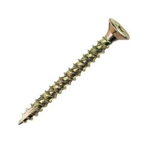 Image of TurboGold Yellow zinc plated Carbon Steel Woodscrews Dia4mm L50mm Pack of 200
