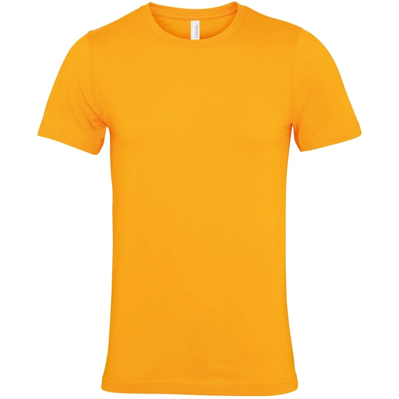 Image of Bella + Canvas Mens Jersey Crew Neck T-Shirt in Gold Size: XS Gold Male XS