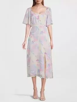 Image of Olivia Rubin Savannah Floaty Sleeve Printed Midi Dress - Shapestack