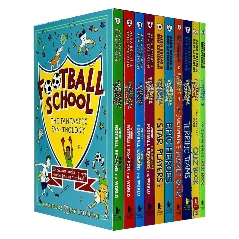 Image of Football School The Fantastic Fan-Thology 10 Box Set By Alex Bellos And Ben Lyttleton Alex Bellos & Ben Lyttleton Books