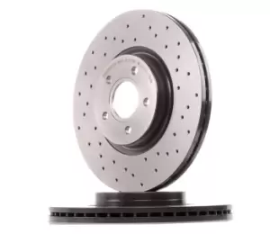 Image of BREMBO Brake disc FORD,VOLVO 09.A728.1X 1368548,1384290,274521 Brake rotor,Brake discs,Brake rotors 30666996,31262720,31302573