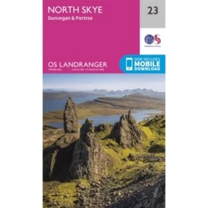 Image of North Skye, Dunvegan & Portree by Ordnance Survey (Sheet map, folded, 2016)