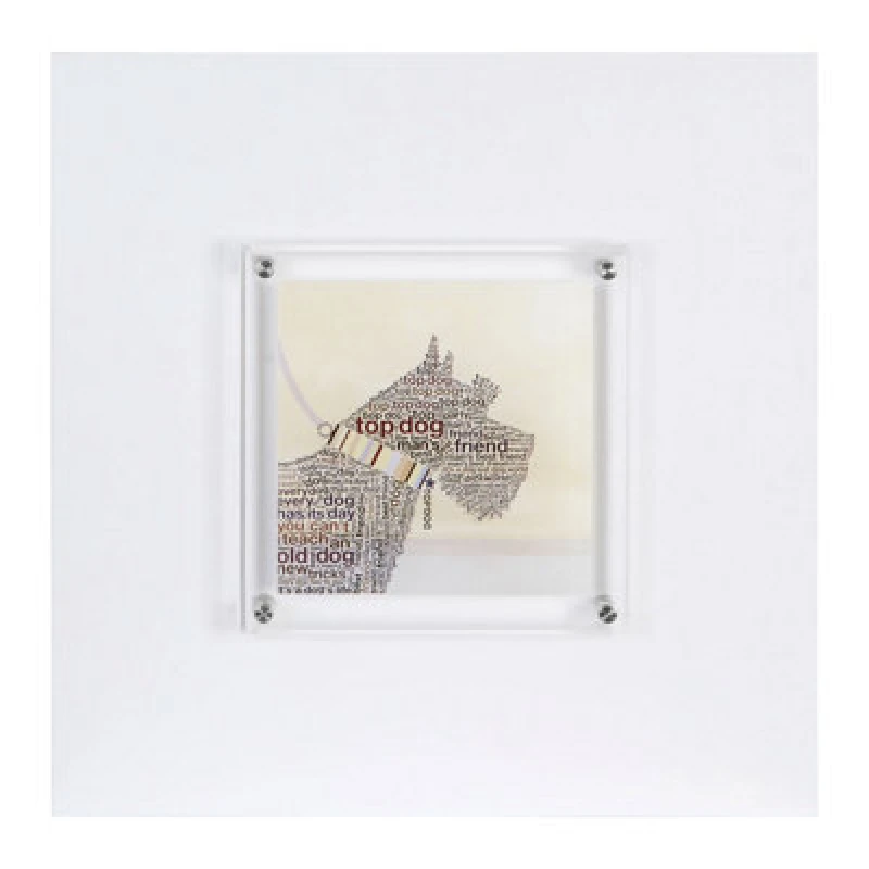 Image of Premier Housewares Framed Scottie Wall Art Home Wall Decor White