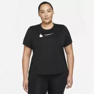 Image of Nike DriFit Swoosh Run T Shirt Womens - Black
