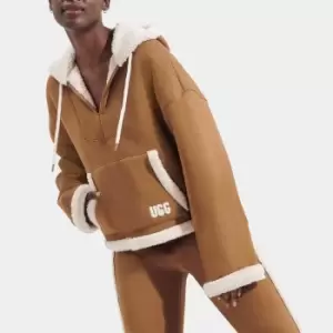 Image of UGG Womens Sharonn Bonded Fleece Pullover Jumper - Chestnut - M