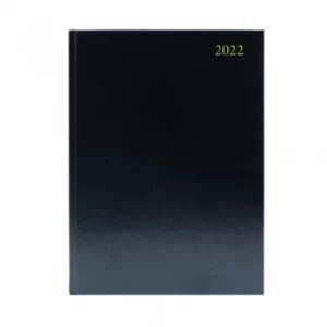Image of Desk Diary Day Per Page A4 Black 2022 KFA41BK22