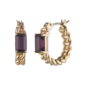 Image of Ladies Lauren Ralph Lauren Base metal Chain Link Huggie