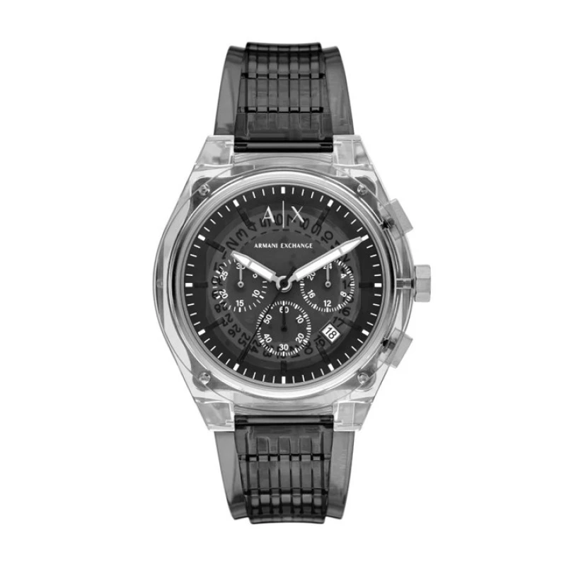 Image of Armani Exchange AX4167 Rafael Grey Plastic Strap Watch - W65487