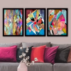 Image of 3SC199 Multicolor Decorative Framed Painting (3 Pieces)