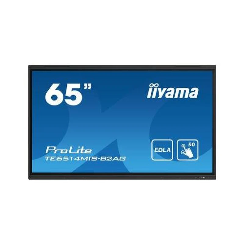 Image of iiyama iiyama PROLITE TE6514MIS-B2AG Digital signage flat panel 165.1cm (65") LCD WiFi 435 cd/m 4K Ultra HD Black Touch Screen Built-in process