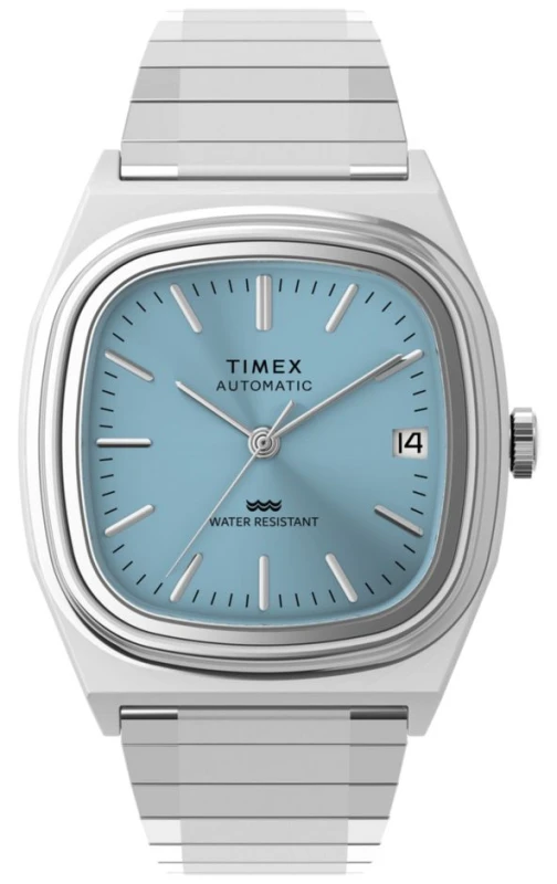 Image of Timex TW2Y66700 Automatic 1983 E-Line (34mm) Light Blue Dial Watch