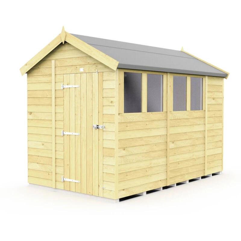 Image of Diy Sheds 6 X 10 Apex Shed Shiplap Pressure Treated One Colour WFSZM Unisex