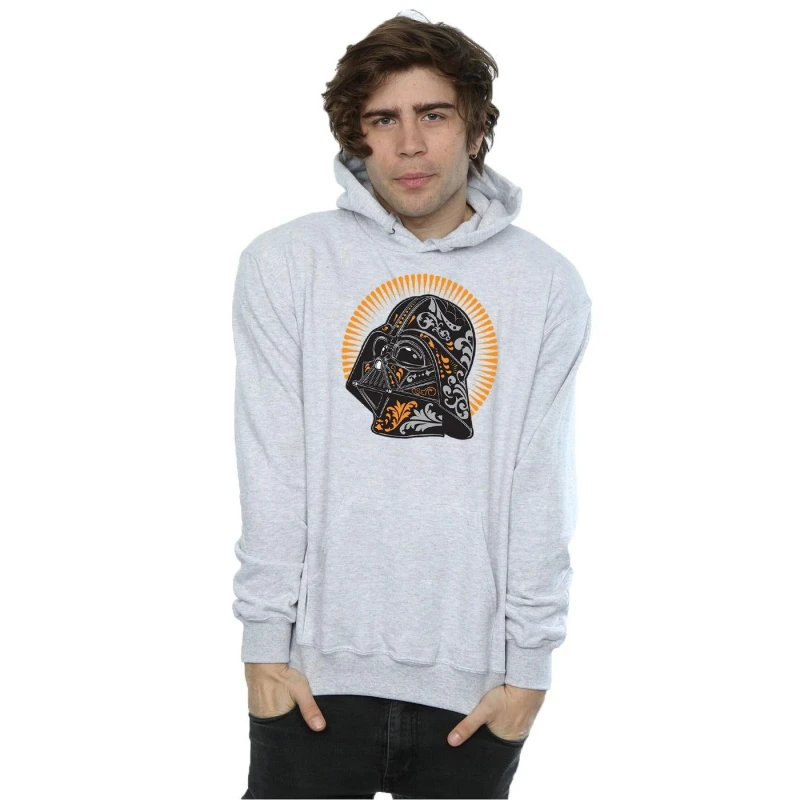 Image of Star Wars Star Wars Men Darth Vader Dia De Los Muertos Hoodie in Grey Size: Small Grey S Male 5057245906227