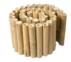 Image of 1m x 15cm High Decorative Bamboo Garden Lawn Edging / Border
