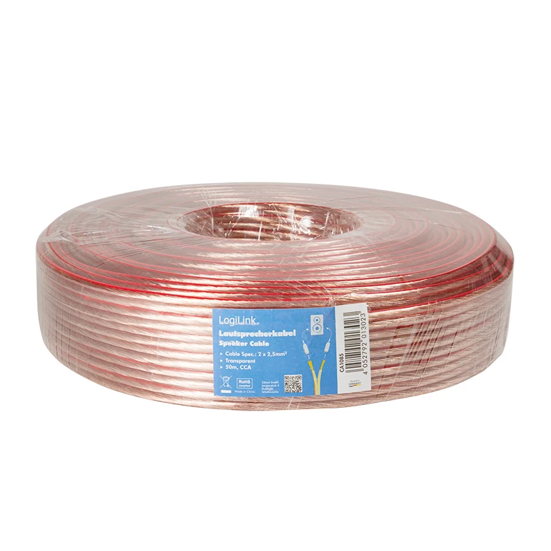 Image of LogiLink CA1085 audio cable 50 m Transparent