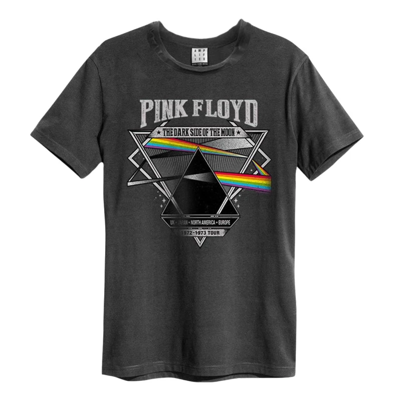Image of Amplified Amplified Men 1972 Tour Pink Floyd T-Shirt in Charcoal Size: Small Charcoal S Male 5063470345885